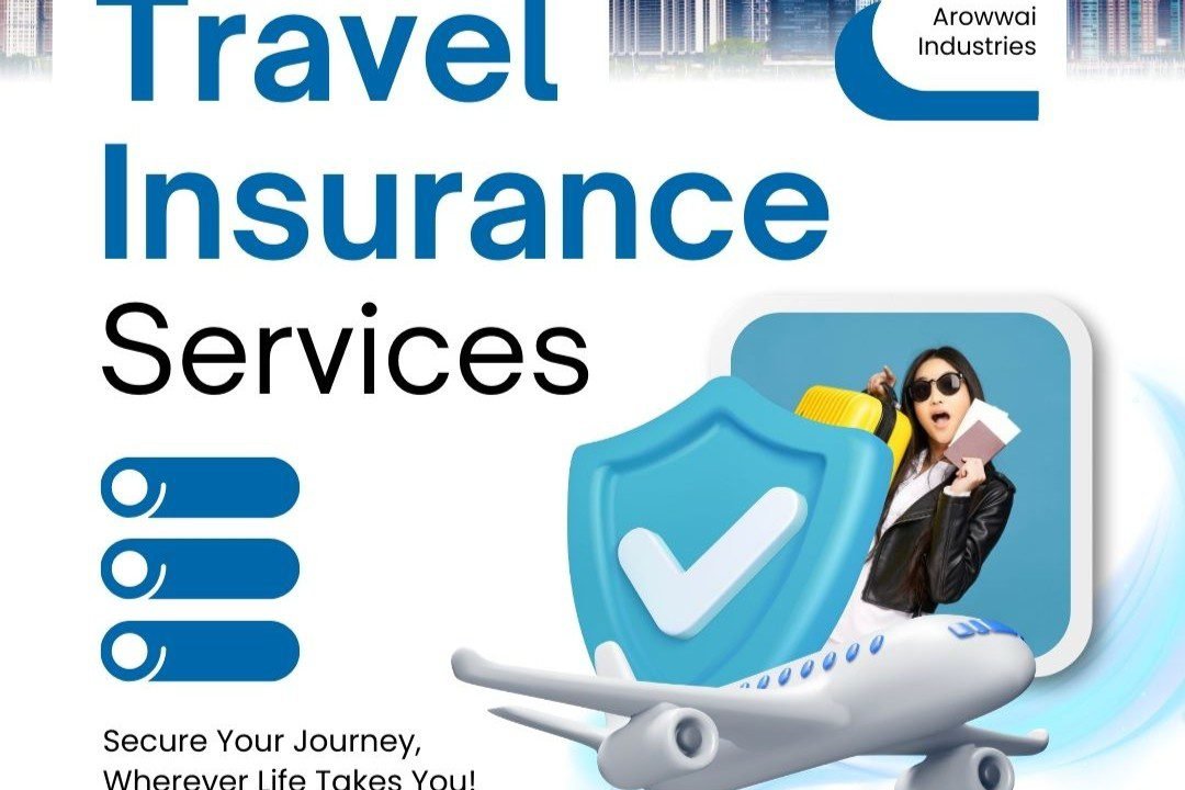 Blue and White Modern Travel Insurance Instagram Post - 1